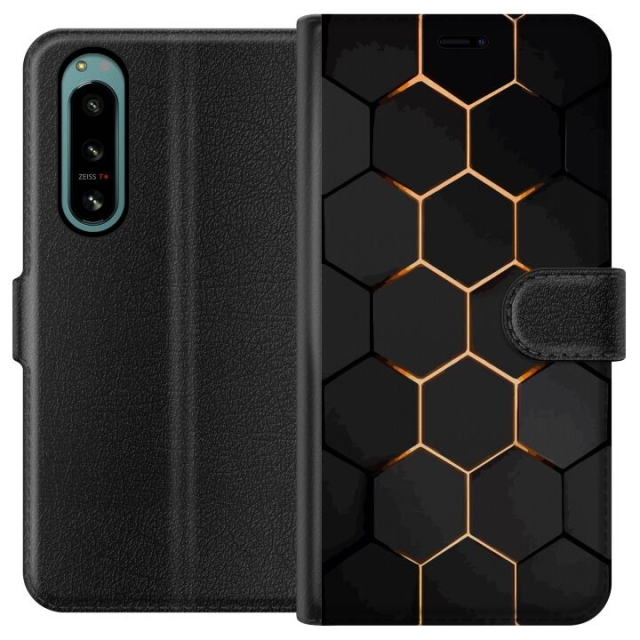 Plånboksfodral till Sony Xperia 5 IV med Lyxigt Mönster motiv