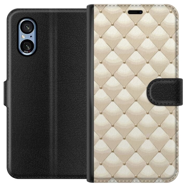 Plånboksfodral till Sony Xperia 5 V med Guldglans motiv
