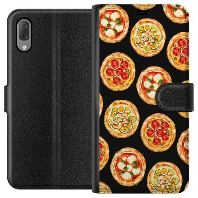 Plånboksfodral till Sony Xperia L3 med Pizza motiv