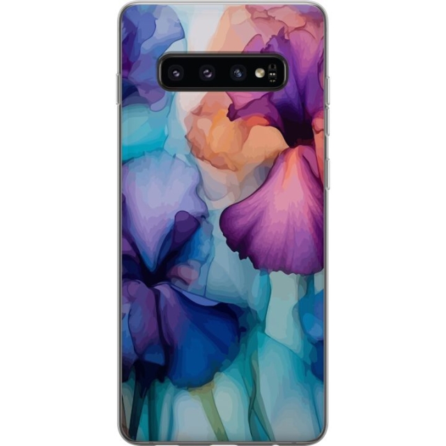 Mobilskal till Samsung Galaxy S10 med Magiska blommor motiv