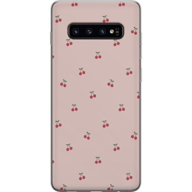Mobilskal till Samsung Galaxy S10 med Körsbär motiv