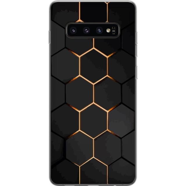 Mobilskal till Samsung Galaxy S10 med Lyxigt Mönster motiv
