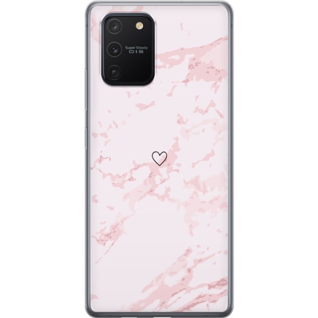 Mobilskal till Samsung Galaxy S10 Lite med Rosa Hjärta motiv