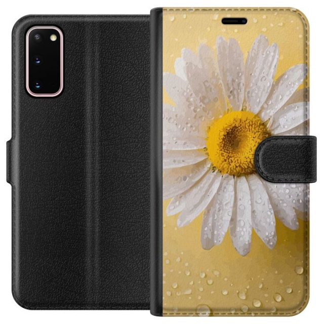 Plånboksfodral till Samsung Galaxy S20 med Porslinsblomma motiv