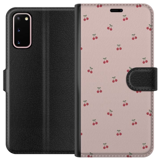 Plånboksfodral till Samsung Galaxy S20 med Körsbär motiv