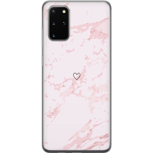 Mobilskal till Samsung Galaxy S20+ med Rosa Hjärta motiv