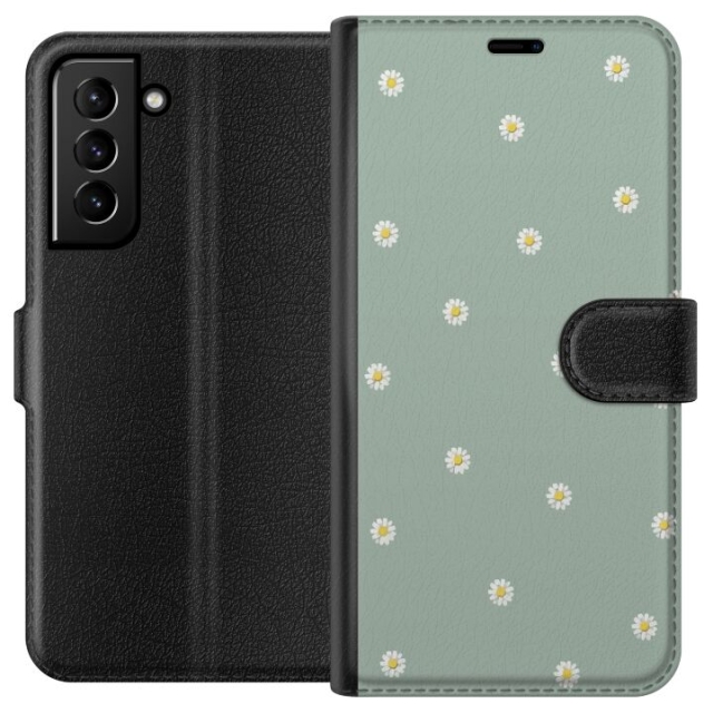 Plånboksfodral till Samsung Galaxy S21+ 5G med Prästkragar motiv