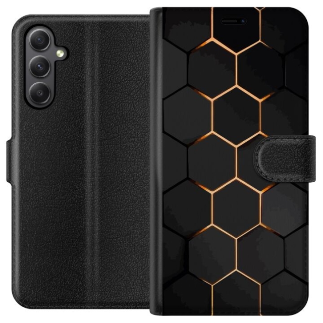 Plånboksfodral till Samsung Galaxy S23 FE med Lyxigt Mönster motiv