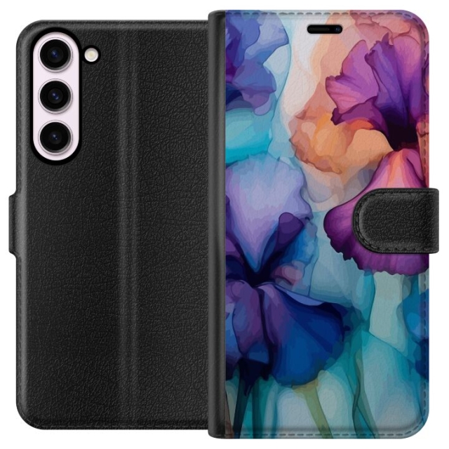 Plånboksfodral till Samsung Galaxy S23+ med Magiska blommor motiv