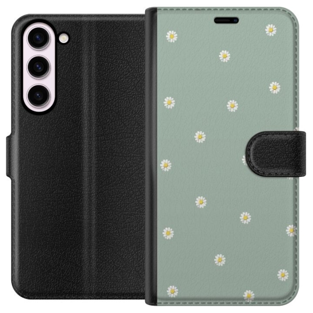 Plånboksfodral till Samsung Galaxy S23+ med Prästkragar motiv