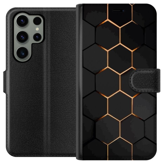 Plånboksfodral till Samsung Galaxy S23 Ultra med Lyxigt Mönster motiv