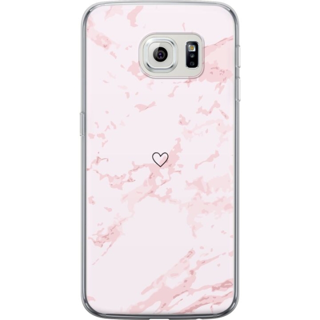 Mobilskal till Samsung Galaxy S6 edge med Rosa Hjärta motiv