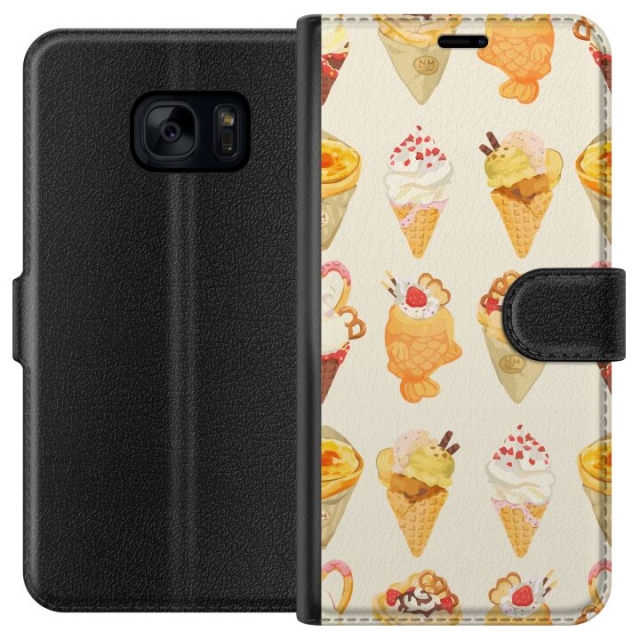 Plånboksfodral till Samsung Galaxy S7 med Glassigt motiv
