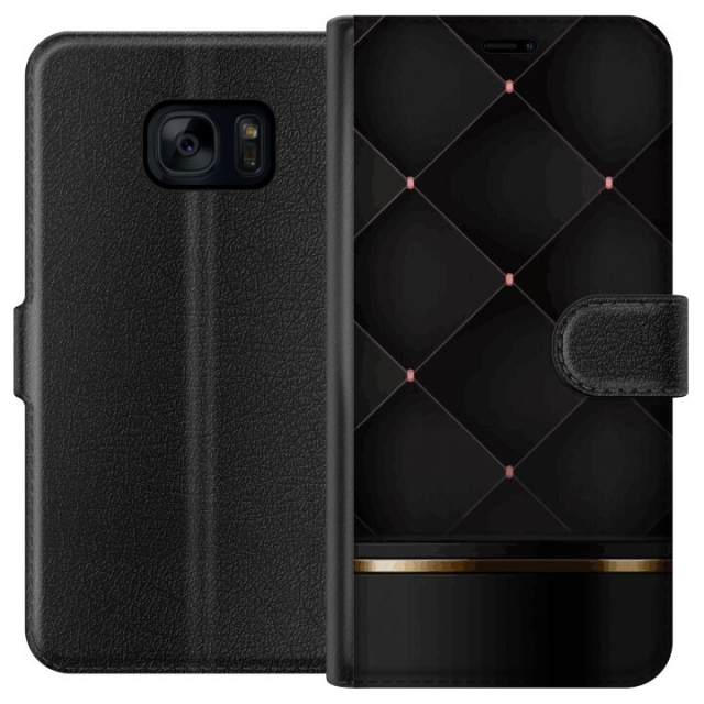 Plånboksfodral till Samsung Galaxy S7 med Lyxig linje motiv