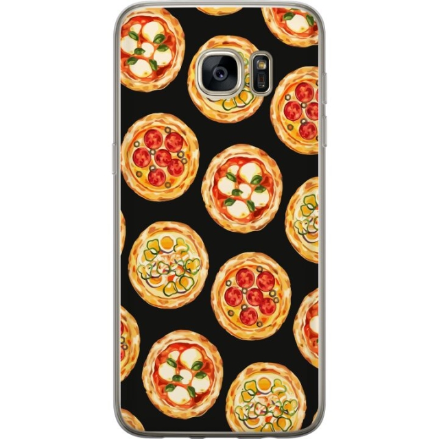 Mobilskal till Samsung Galaxy S7 edge med Pizza motiv