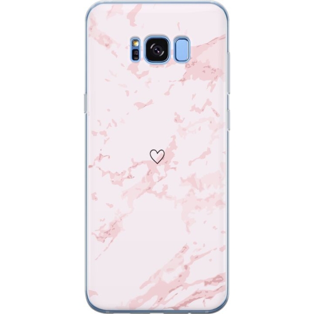 Mobilskal till Samsung Galaxy S8 med Rosa Hjärta motiv
