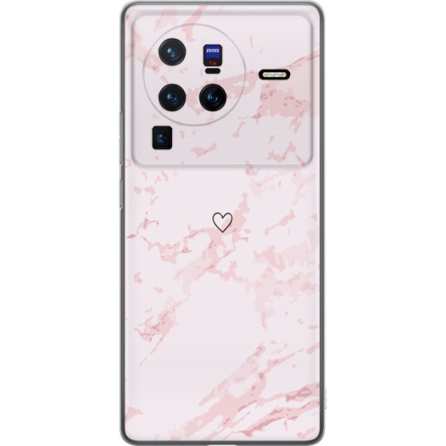 Mobilskal till vivo X80 Pro med Rosa Hjärta motiv