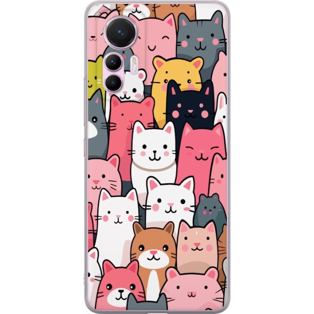 Mobilskal till Xiaomi 12 Lite med Kattmönster motiv