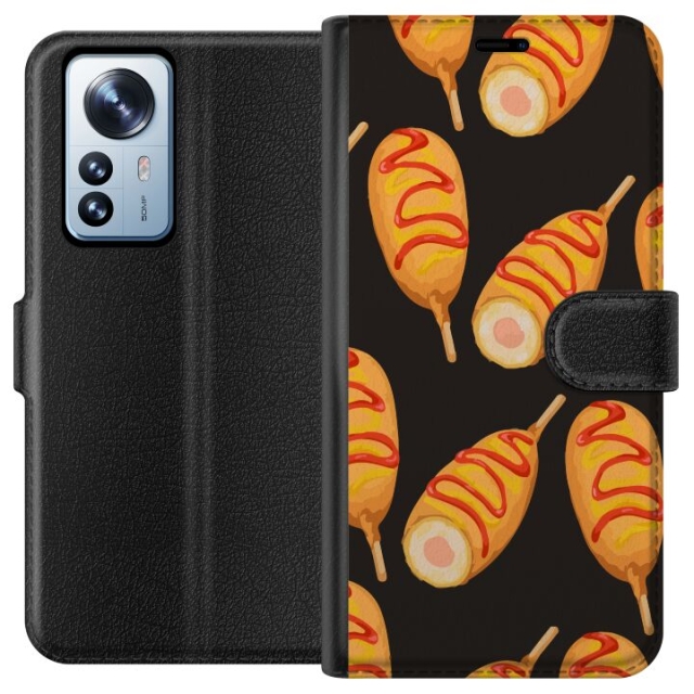 Plånboksfodral till Xiaomi 12 Pro med Kycklingklubba motiv