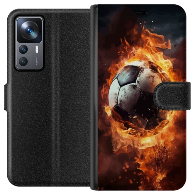 Plånboksfodral till Xiaomi 12T med Fotboll motiv