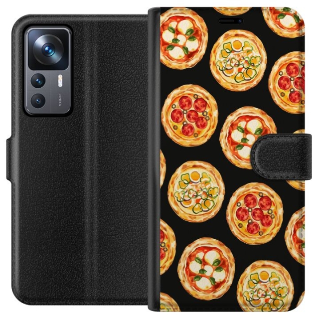 Plånboksfodral till Xiaomi 12T Pro med Pizza motiv