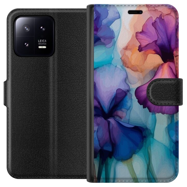 Plånboksfodral till Xiaomi 13 med Magiska blommor motiv