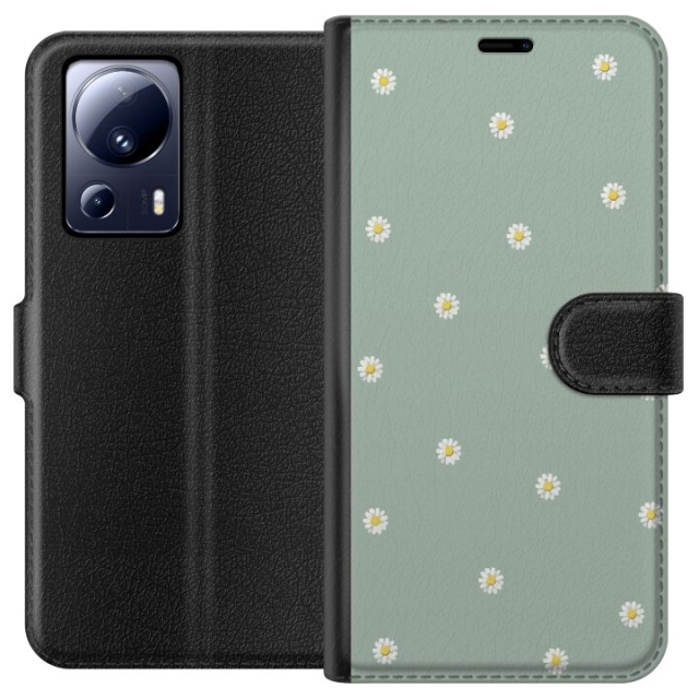 Plånboksfodral till Xiaomi 13 Lite med Prästkragar motiv