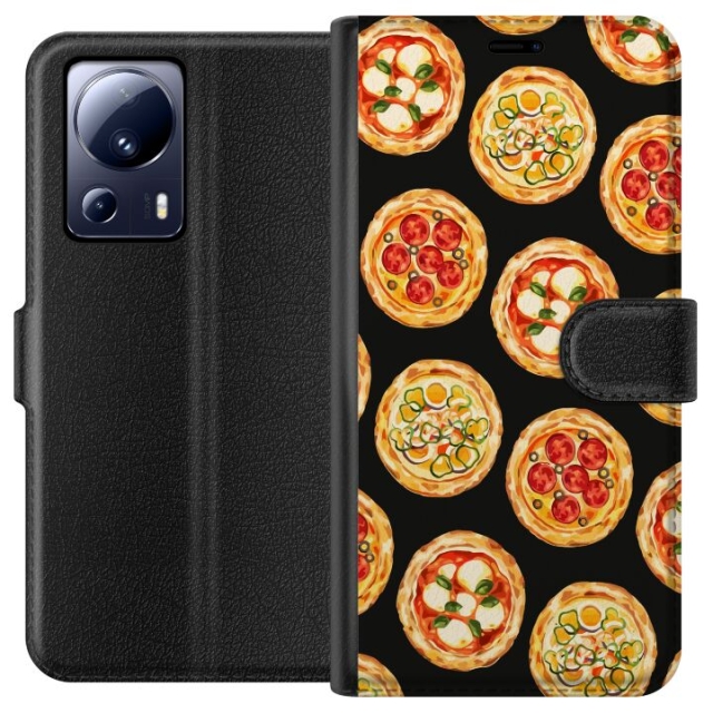 Plånboksfodral till Xiaomi 13 Lite med Pizza motiv