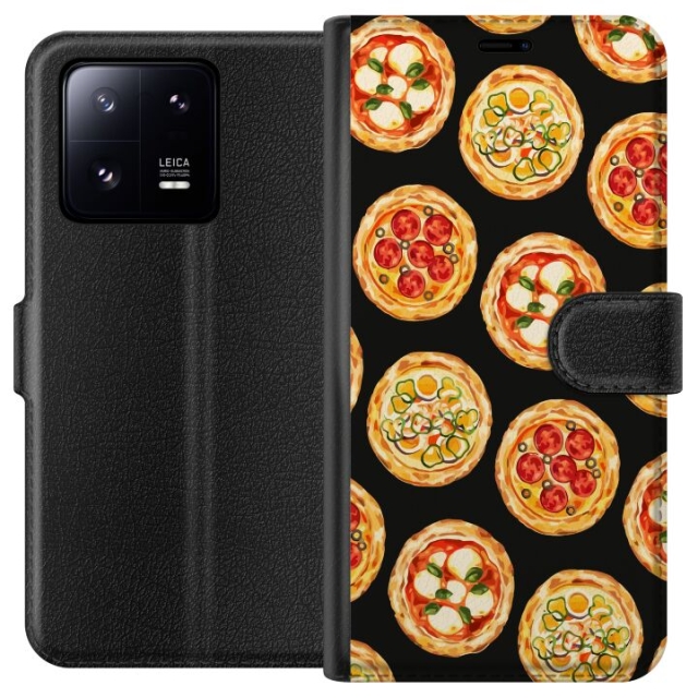 Plånboksfodral till Xiaomi 13 Pro med Pizza motiv