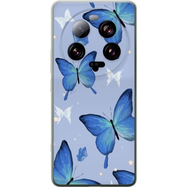 Mobilskal till Xiaomi 13 Ultra med Blå fjärillar motiv