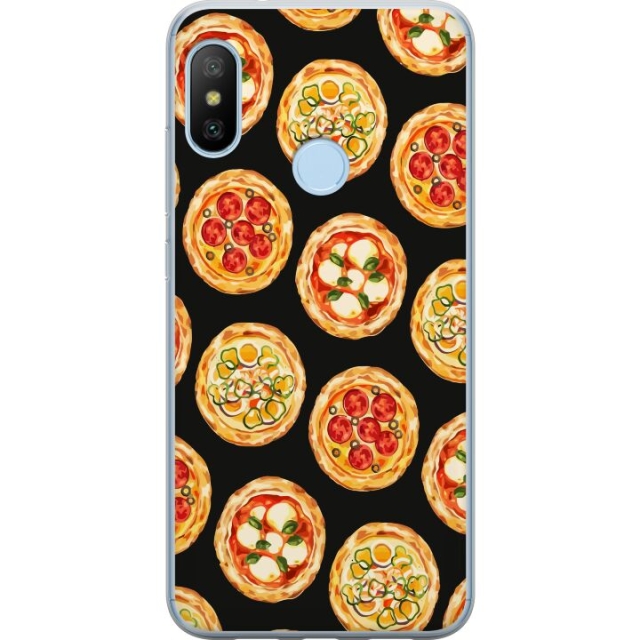 Mobilskal till Xiaomi Mi A2 Lite med Pizza motiv