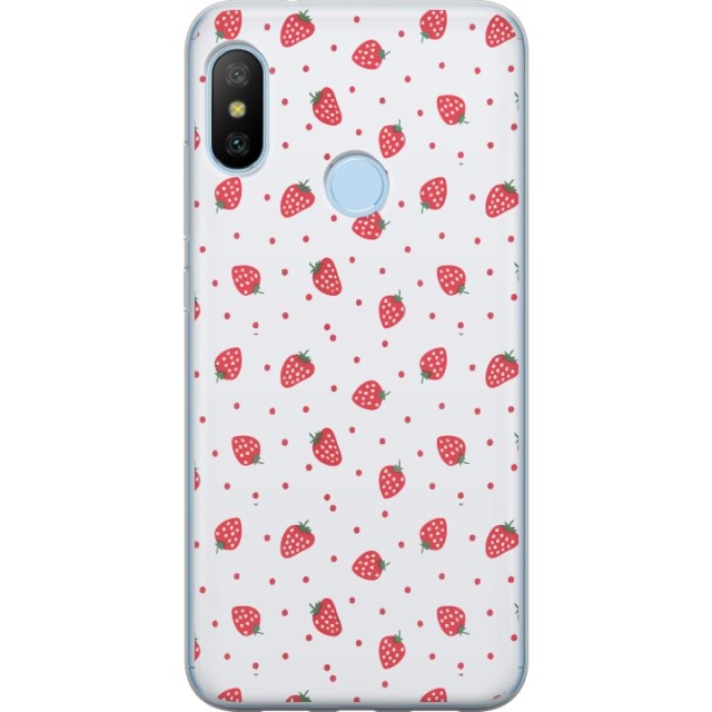 Mobilskal till Xiaomi Mi A2 Lite med Jordgubbar motiv