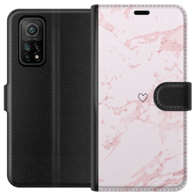 Plånboksfodral till Xiaomi Mi 10T 5G med Rosa Hjärta motiv