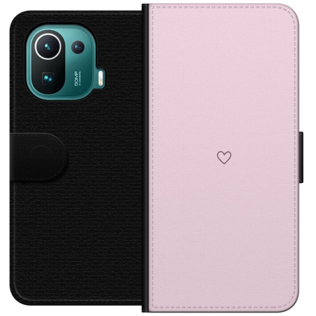 Plånboksfodral till Xiaomi Mi 11 Pro med Hjärta motiv