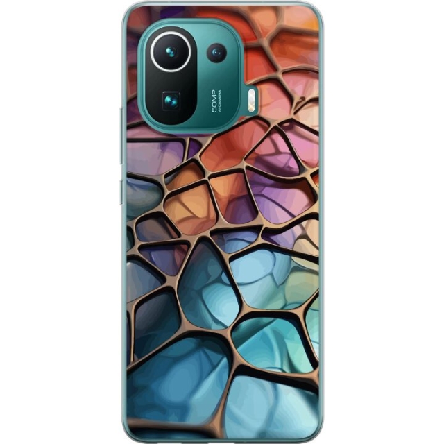 Mobilskal till Xiaomi Mi 11 Pro med Metalliskt mönster motiv