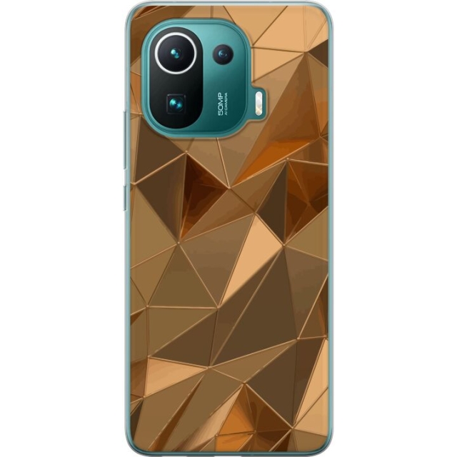 Mobilskal till Xiaomi Mi 11 Pro med 3D Guld motiv