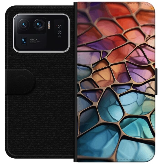 Plånboksfodral till Xiaomi Mi 11 Ultra med Metalliskt mönster motiv