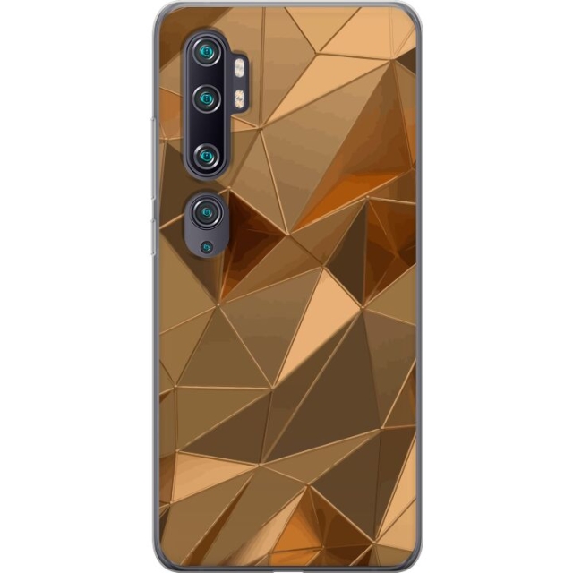Mobilskal till Xiaomi Mi Note 10 med 3D Guld motiv
