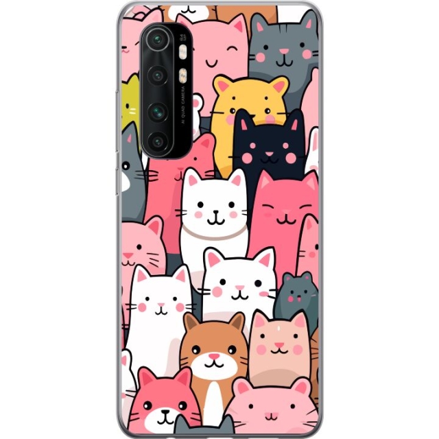 Mobilskal till Xiaomi Mi Note 10 Lite med Kattmönster motiv