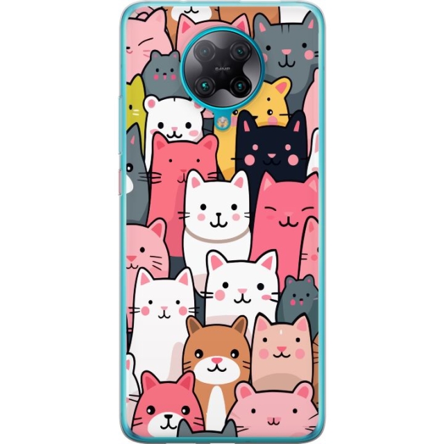 Mobilskal till Xiaomi Poco F2 Pro med Kattmönster motiv