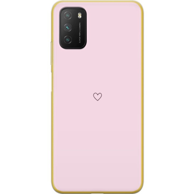 Mobilskal till Xiaomi Poco M3  med Hjärta motiv