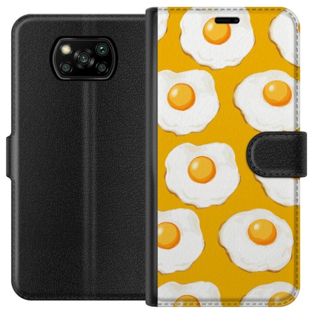 Plånboksfodral till Xiaomi Poco X3 NFC med Stekt ägg motiv