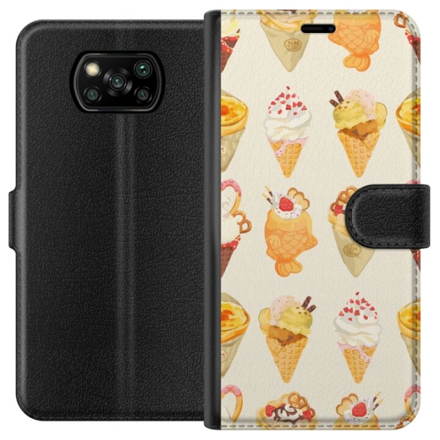 Plånboksfodral till Xiaomi Poco X3 NFC med Glassigt motiv