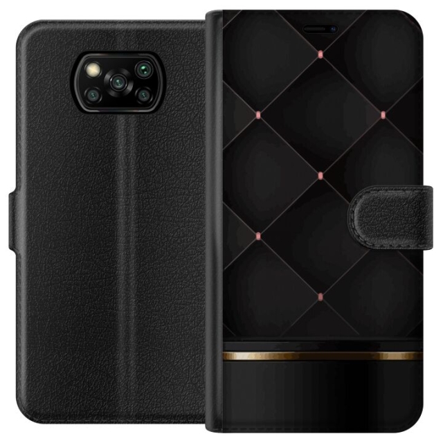 Plånboksfodral till Xiaomi Poco X3 NFC med Lyxig linje motiv