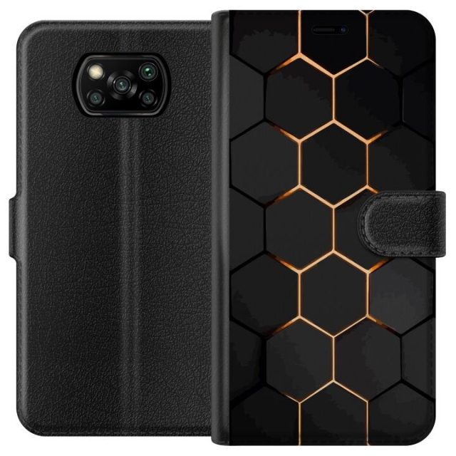 Plånboksfodral till Xiaomi Poco X3 NFC med Lyxigt Mönster motiv