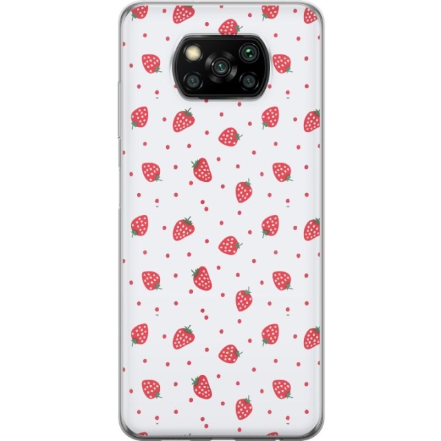 Mobilskal till Xiaomi Poco X3 NFC med Jordgubbar motiv