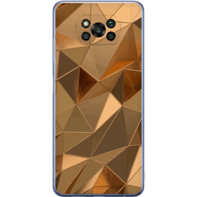 Mobilskal till Xiaomi Poco X3 Pro med 3D Guld motiv