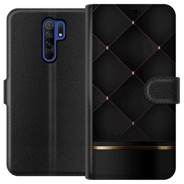 Plånboksfodral till Xiaomi Redmi 9 med Lyxig linje motiv