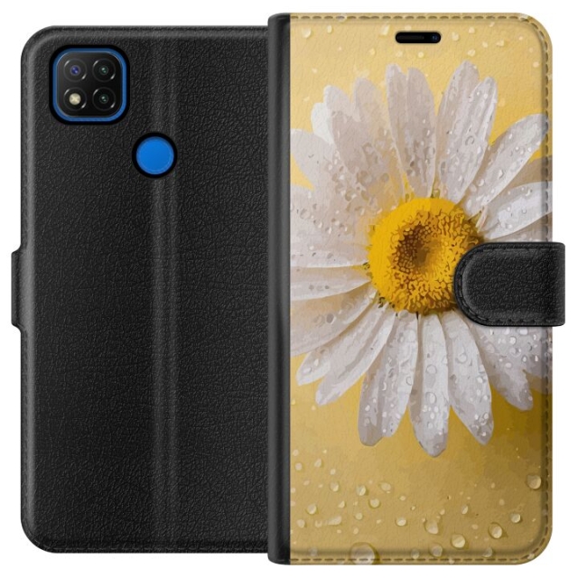 Plånboksfodral till Xiaomi Redmi 9C med Porslinsblomma motiv