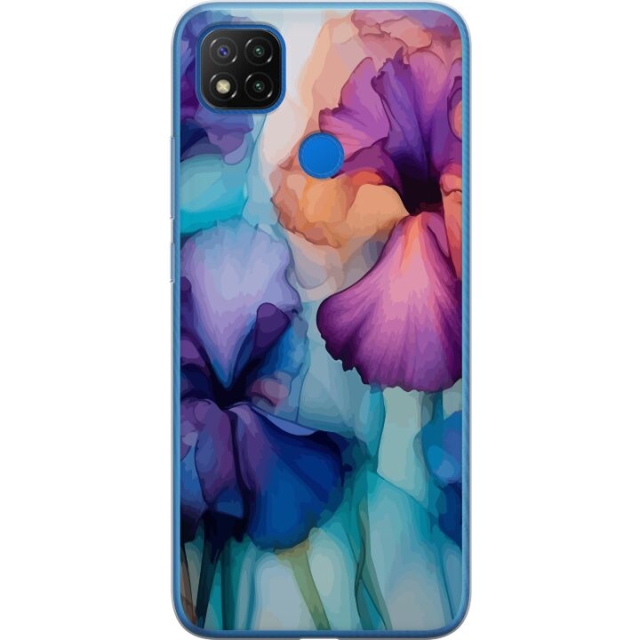 Mobilskal till Xiaomi Redmi 9C med Magiska blommor motiv